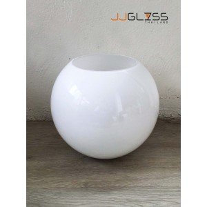 WHITE-H0039-30TC - WHITE Handmade Colour Vase